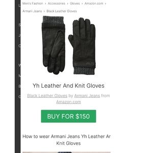 armani gloves mens